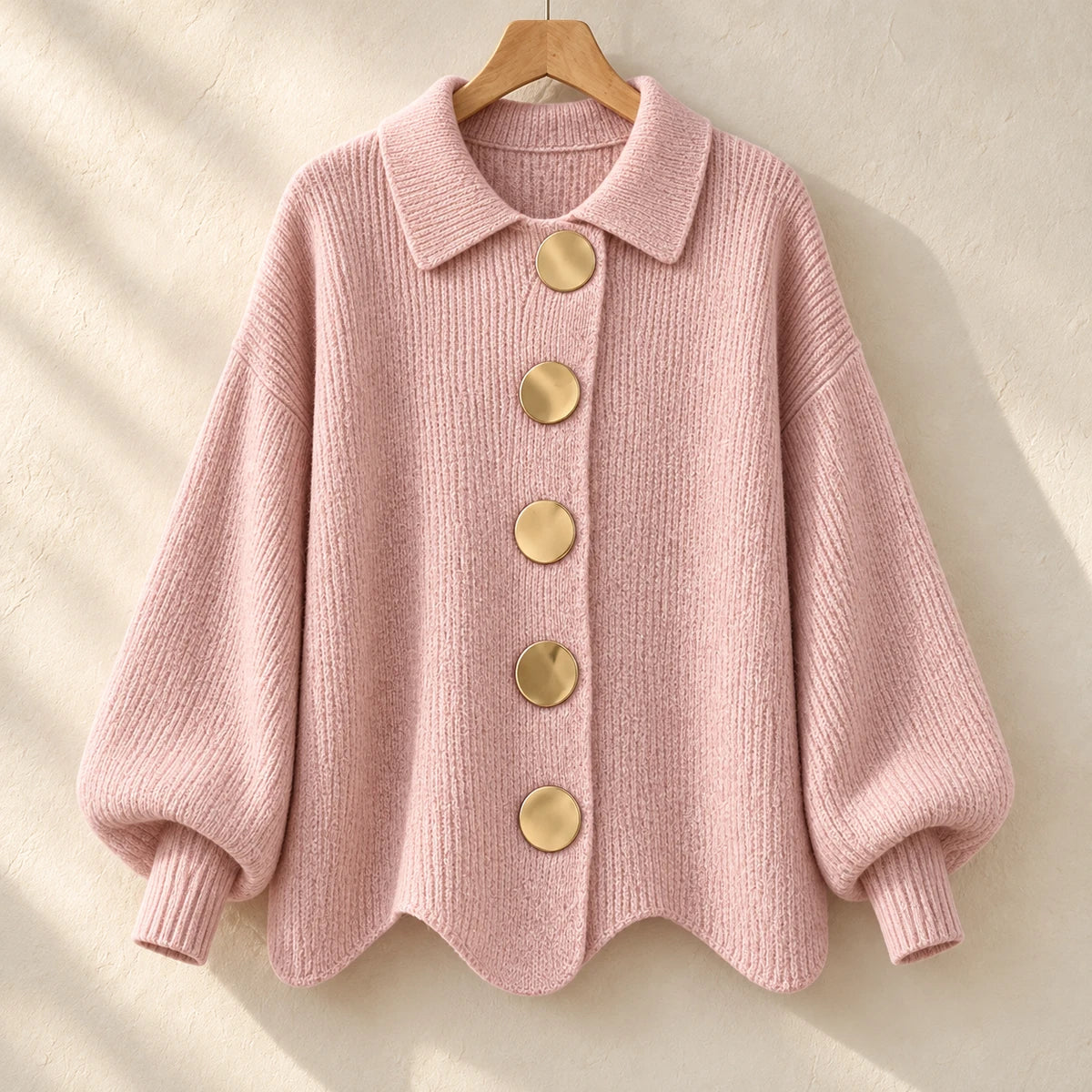 Knit Cardigan | Evangeline Pink hanger
