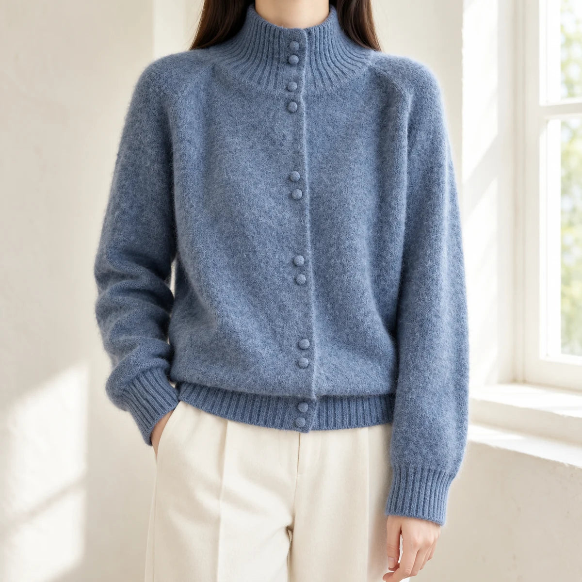 Knit Cardigan | Helena Blue lifestyle