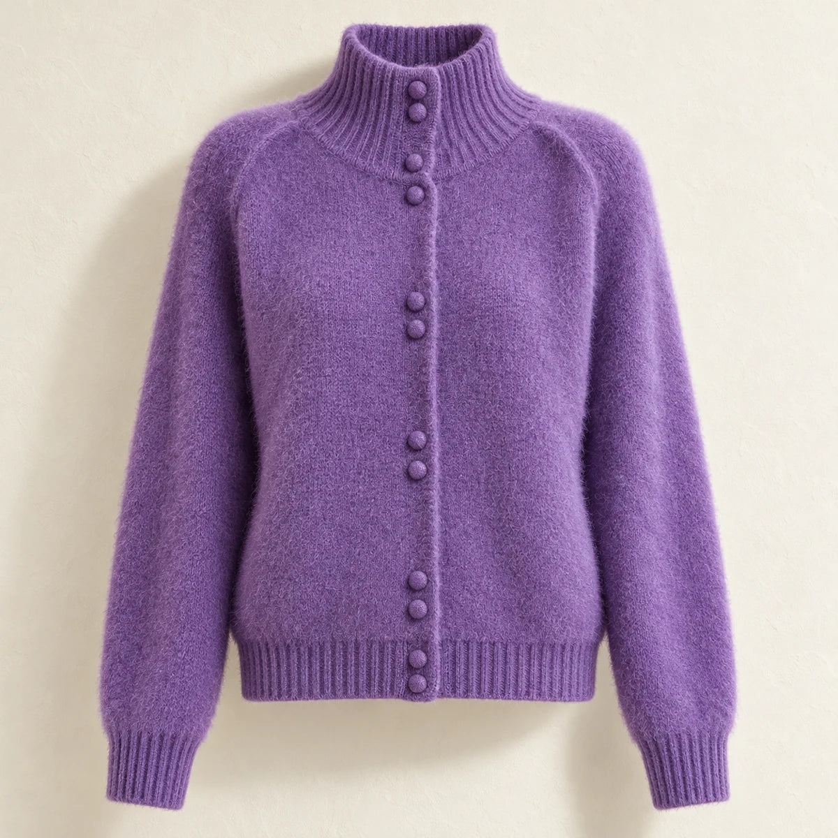 Knit Cardigan | Helena Purple front