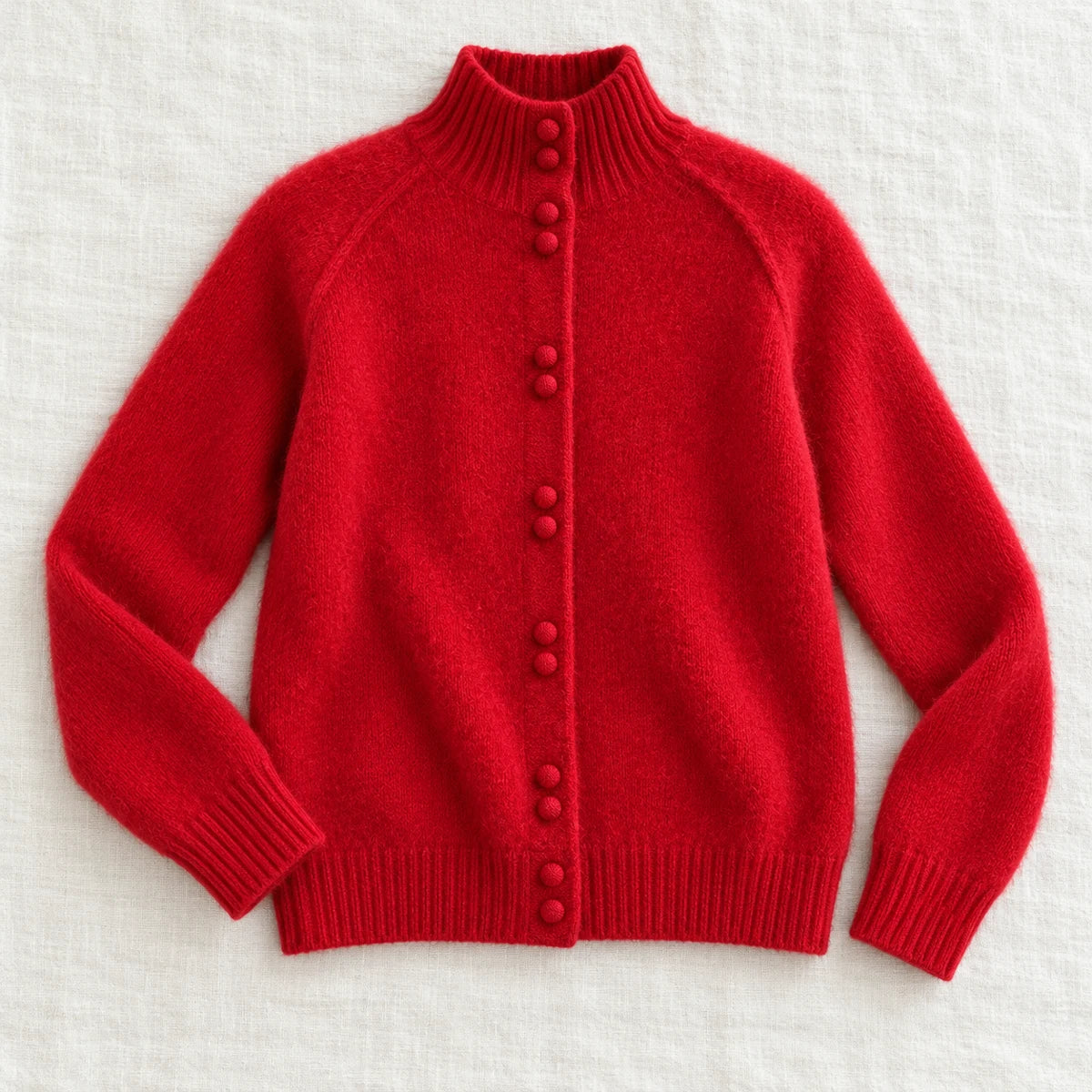 Knit Cardigan | Helena Red flatlay