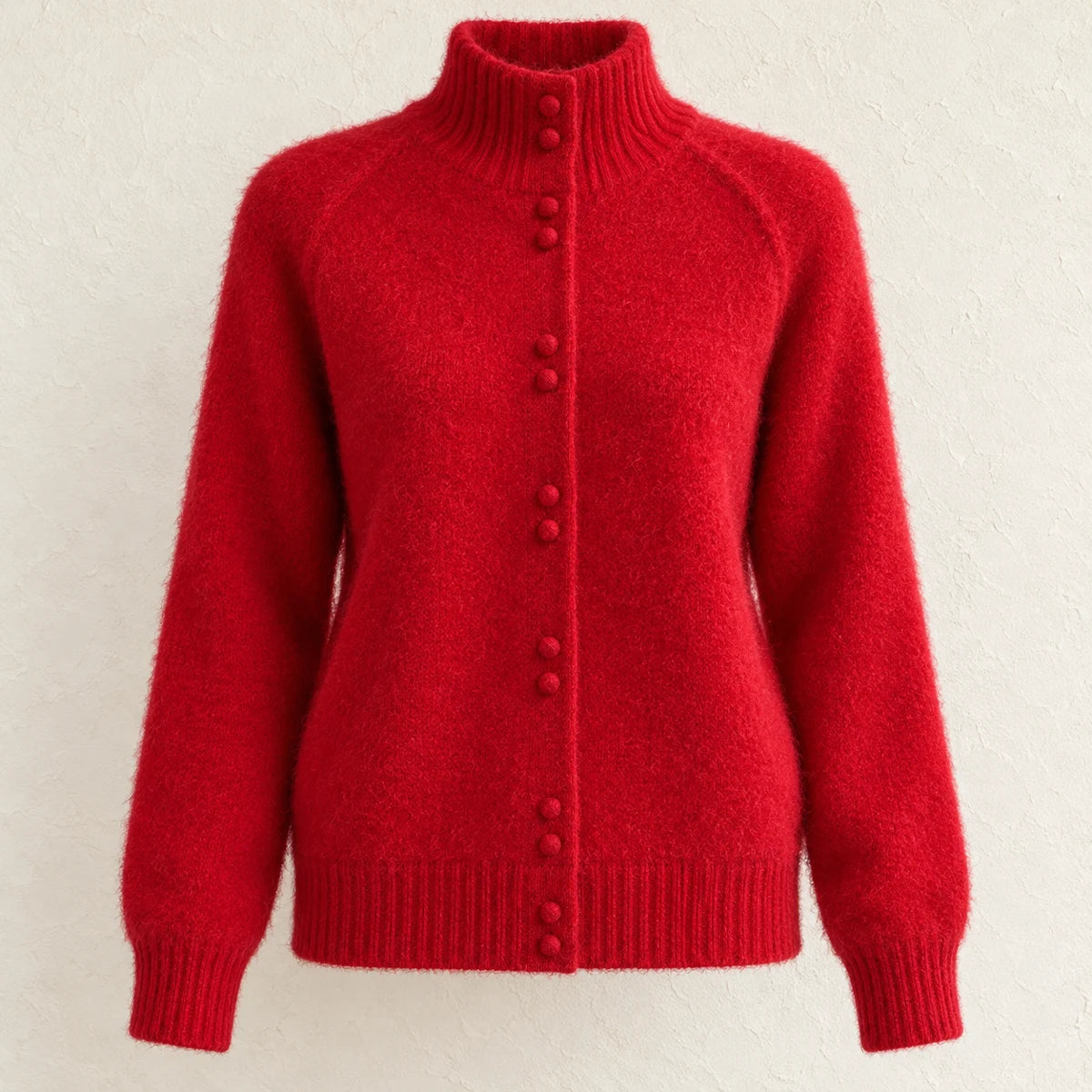 Knit Cardigan | Helena Red front