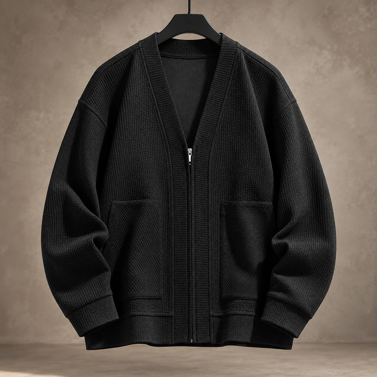 Knit Cardigan | Jorgen Black front