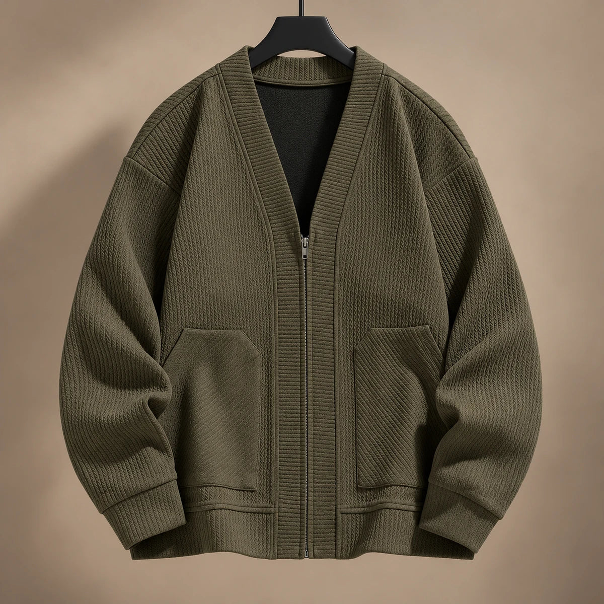 Knit Cardigan | Jorgen Olive front