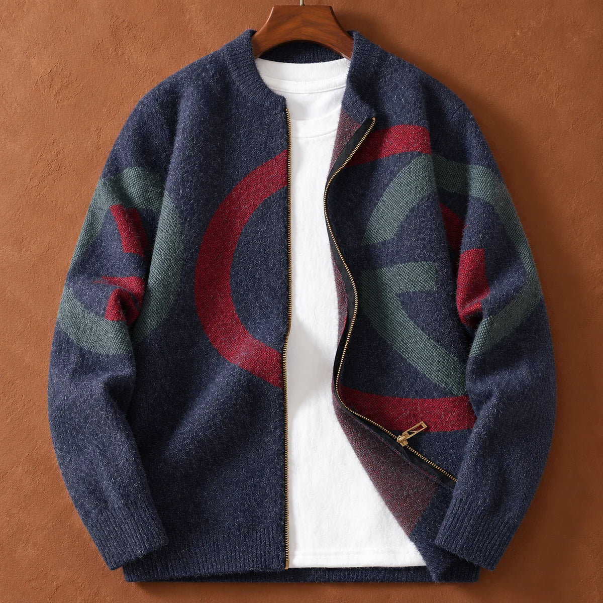 Knit Cardigan | Oisin Blue hanger front