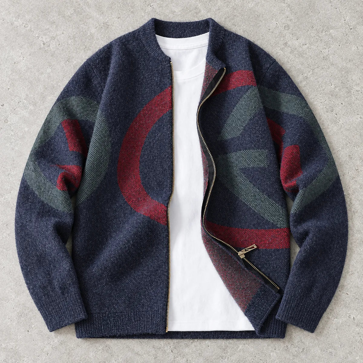 Knit Cardigan | Oisin Blue overhead flatlay