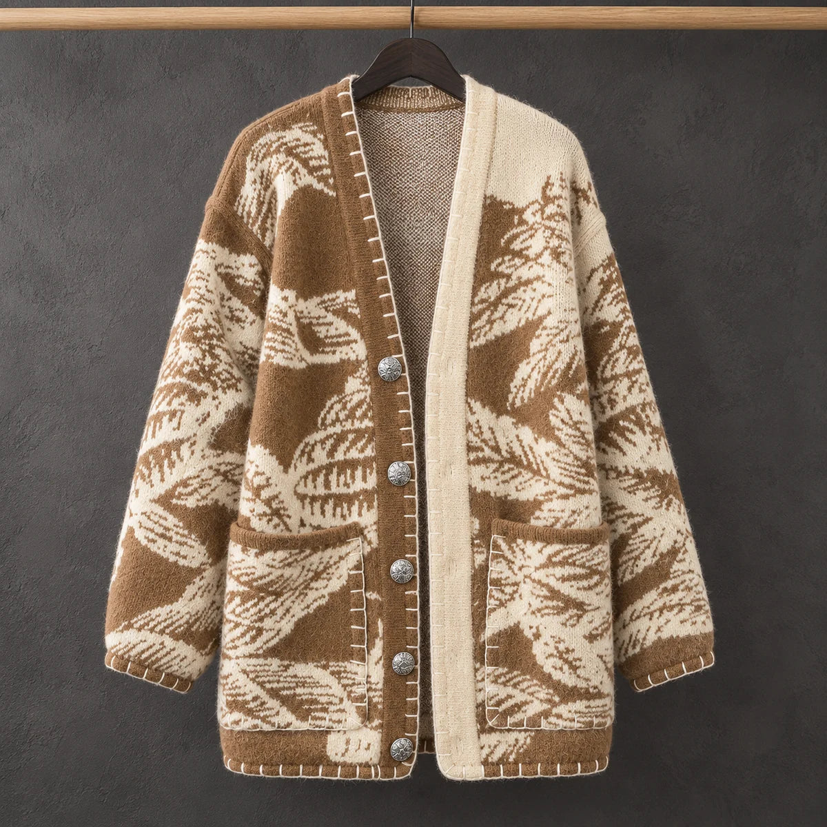 Knit Cardigan | Pascal Brown hanger front