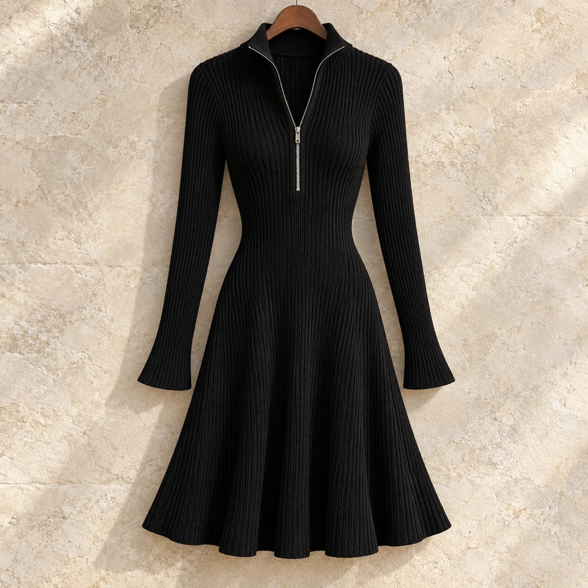 Knit Dress | Eleanora Black front