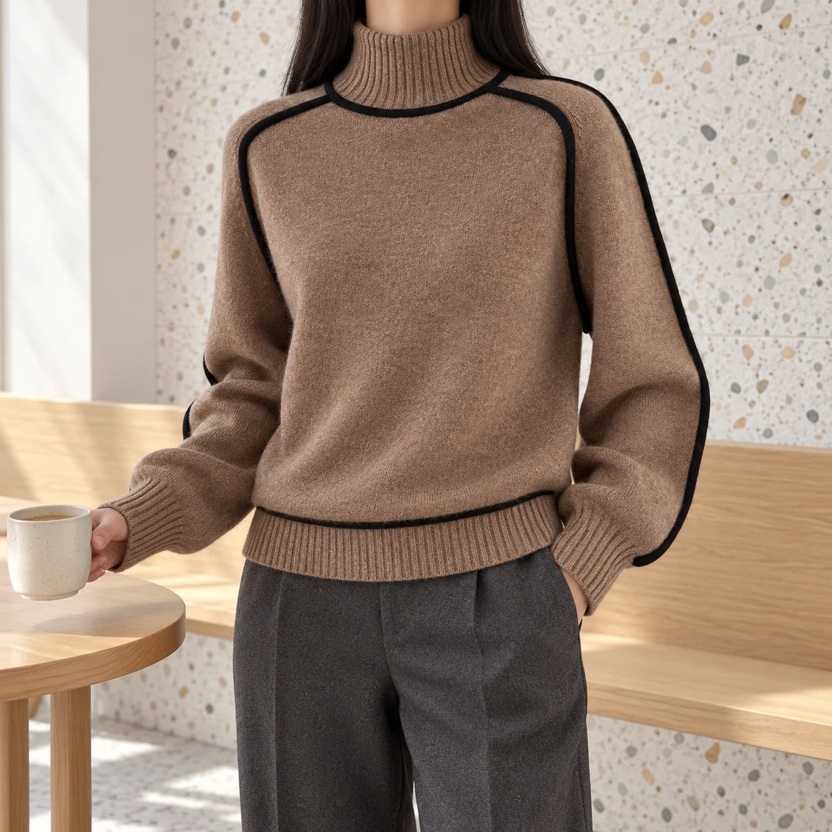 Knit Sweater | Lenora Brown lifestyle