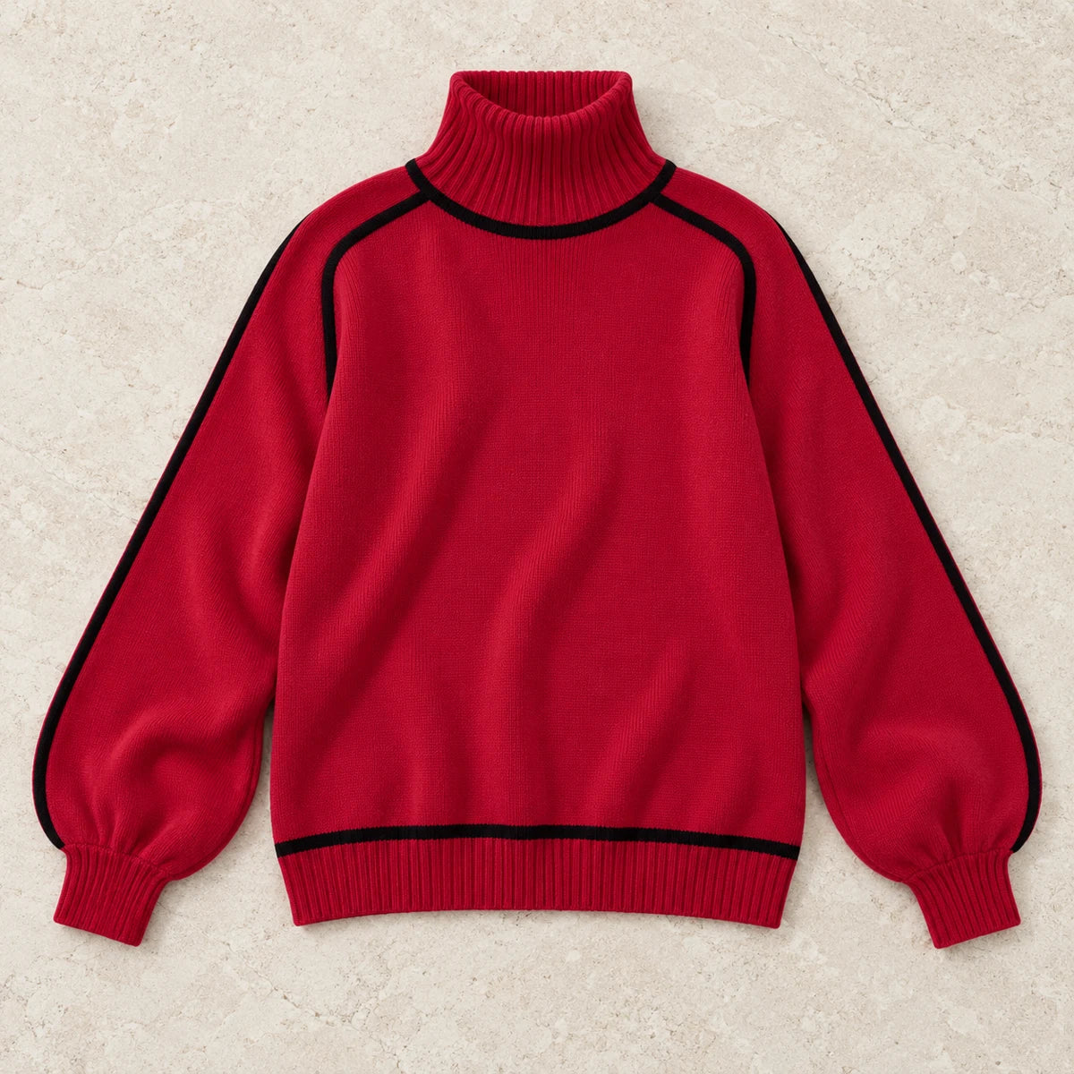 Knit Sweater | Lenora Red flatlay
