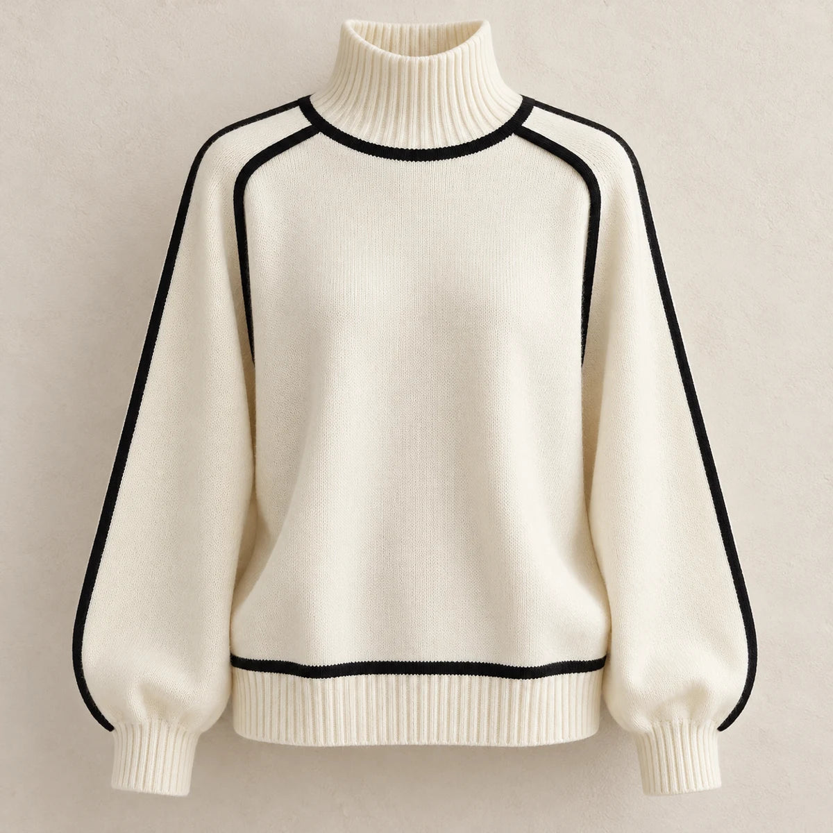Knit Sweater | Lenora White front
