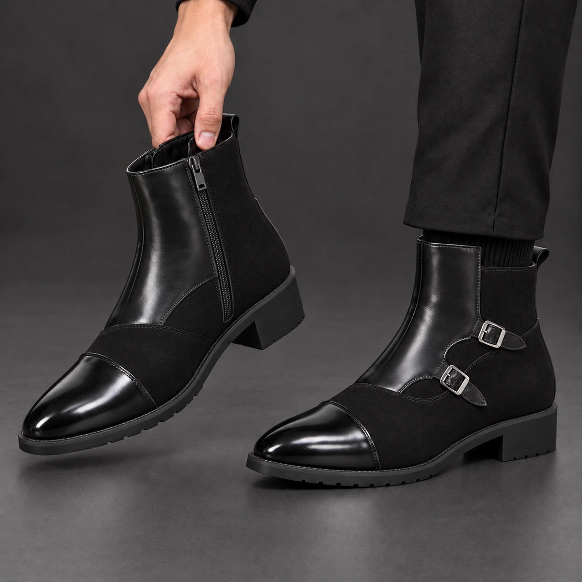Leather Boots | Neville Black model