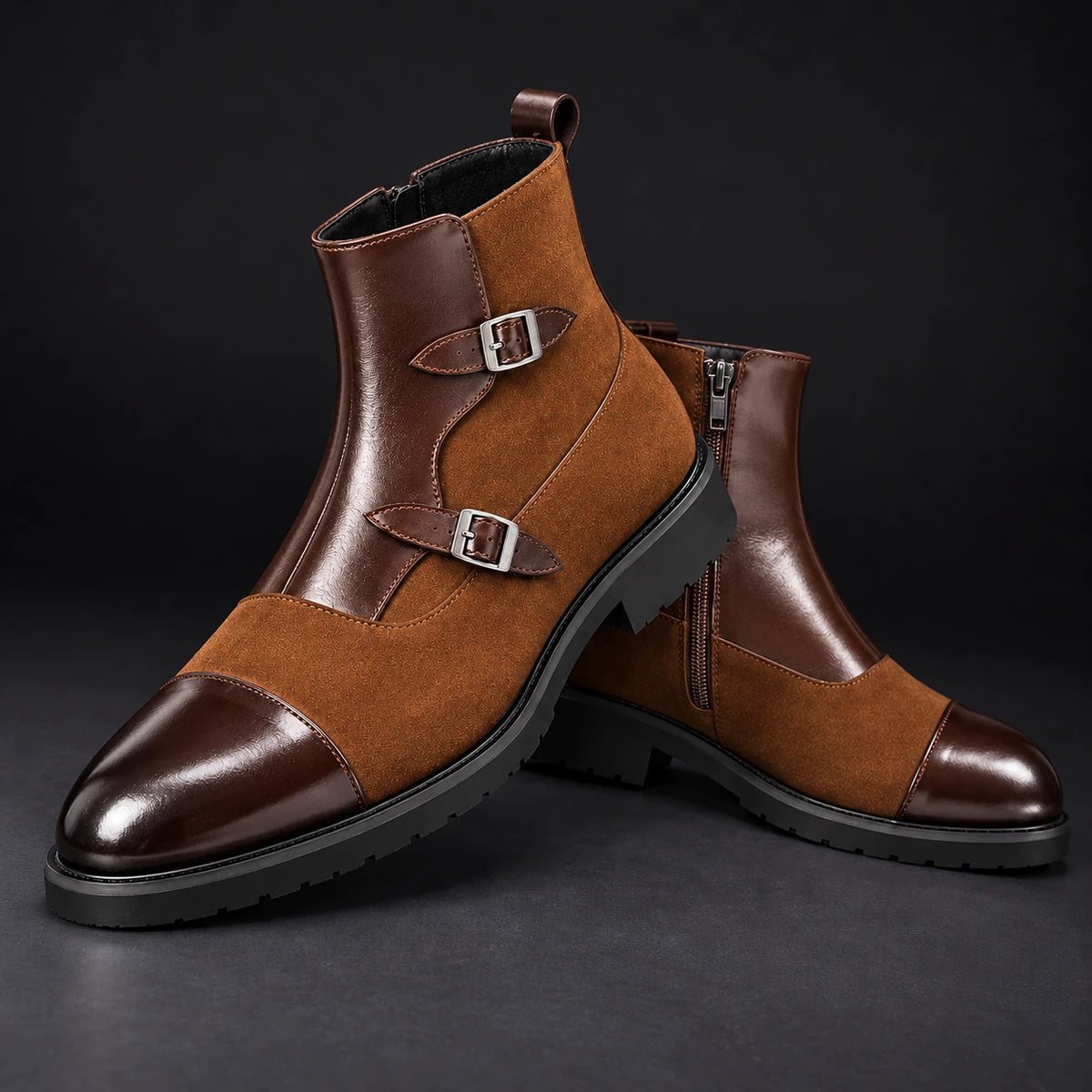 Leather Boots | Neville Brown stacked pair view