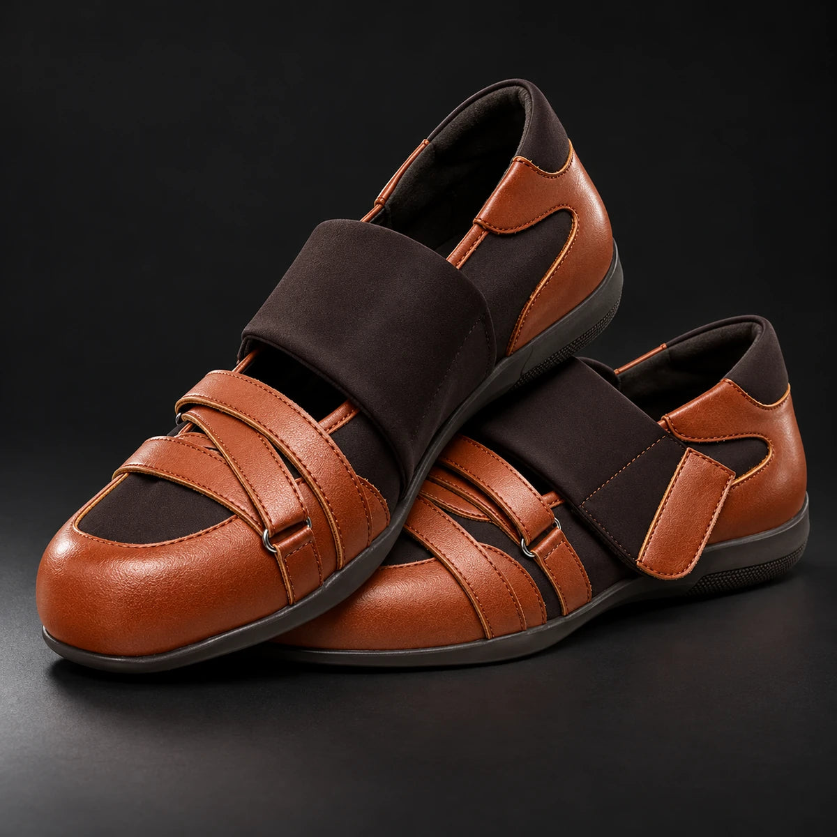 Leather Loafers | Leander Brown stacked pair