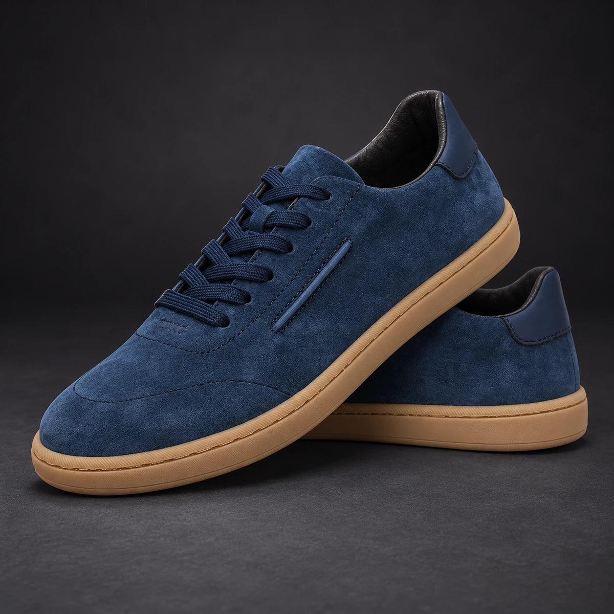 Leather Sneakers | Willem Blue stacked pair