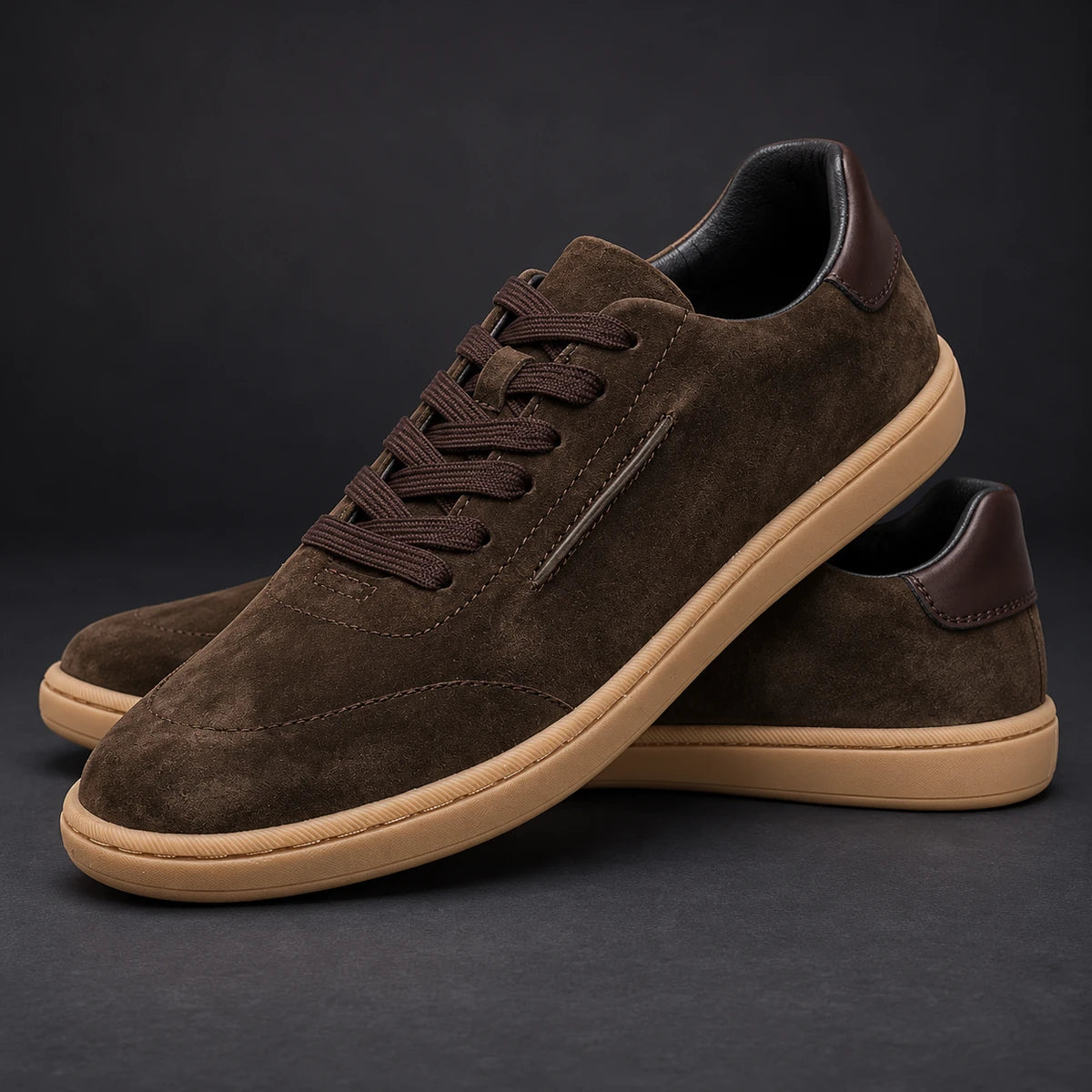 Leather Sneakers | Willem Brown stacked pair