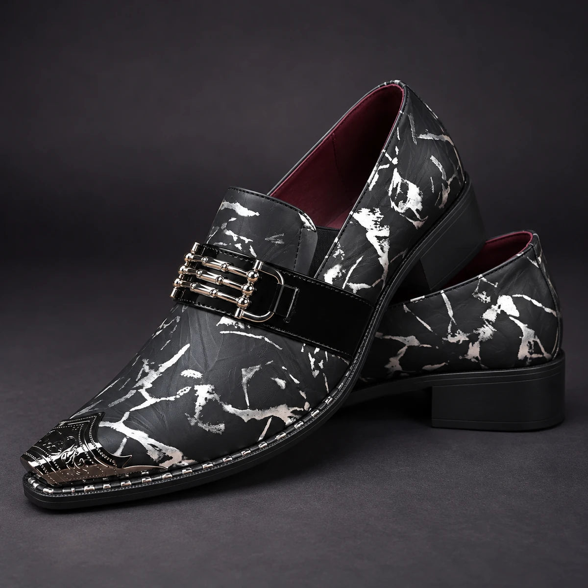 Leather Loafers | Oskar Black stacked pair