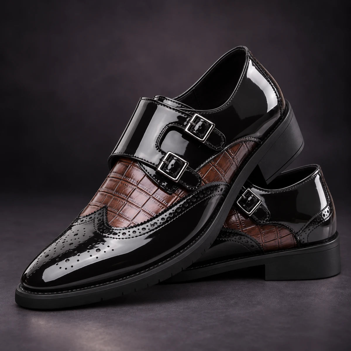 Leather Shoes | Baltazar Brown stacked pair