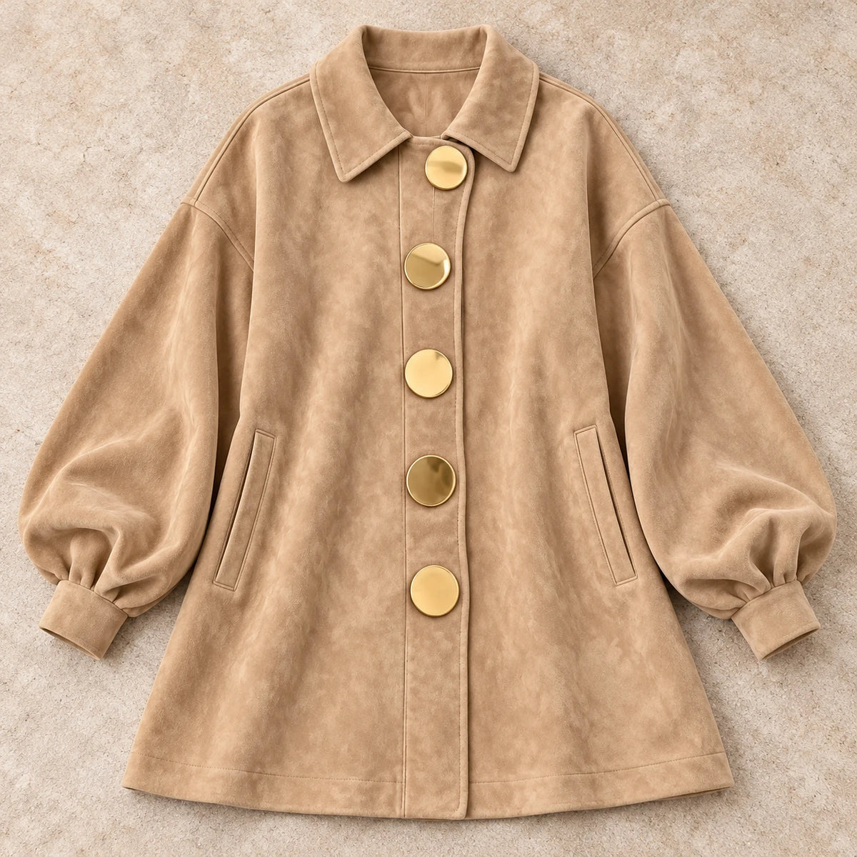 Rosalind Dress Beige flatlay