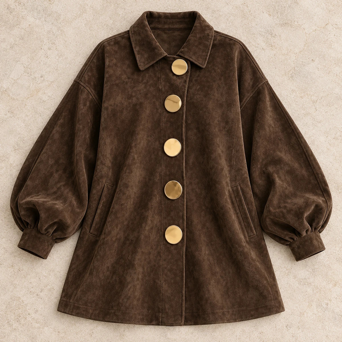Rosalind Dress Brown flatlay