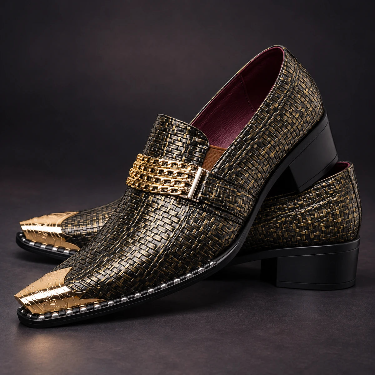 Leather Loafers | Lauritz Gold stacked pair