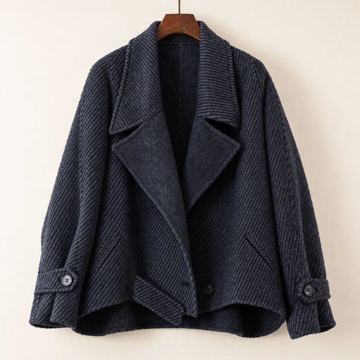 Twill Coat | Estella Blue front