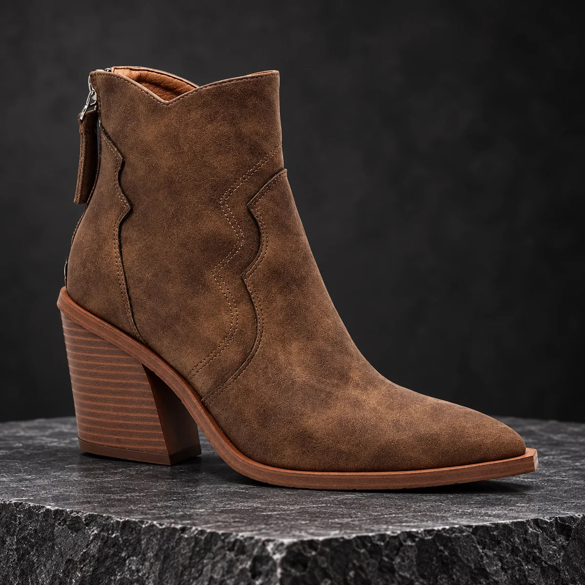 Genuine Suede Boots | Isadora Brown profile