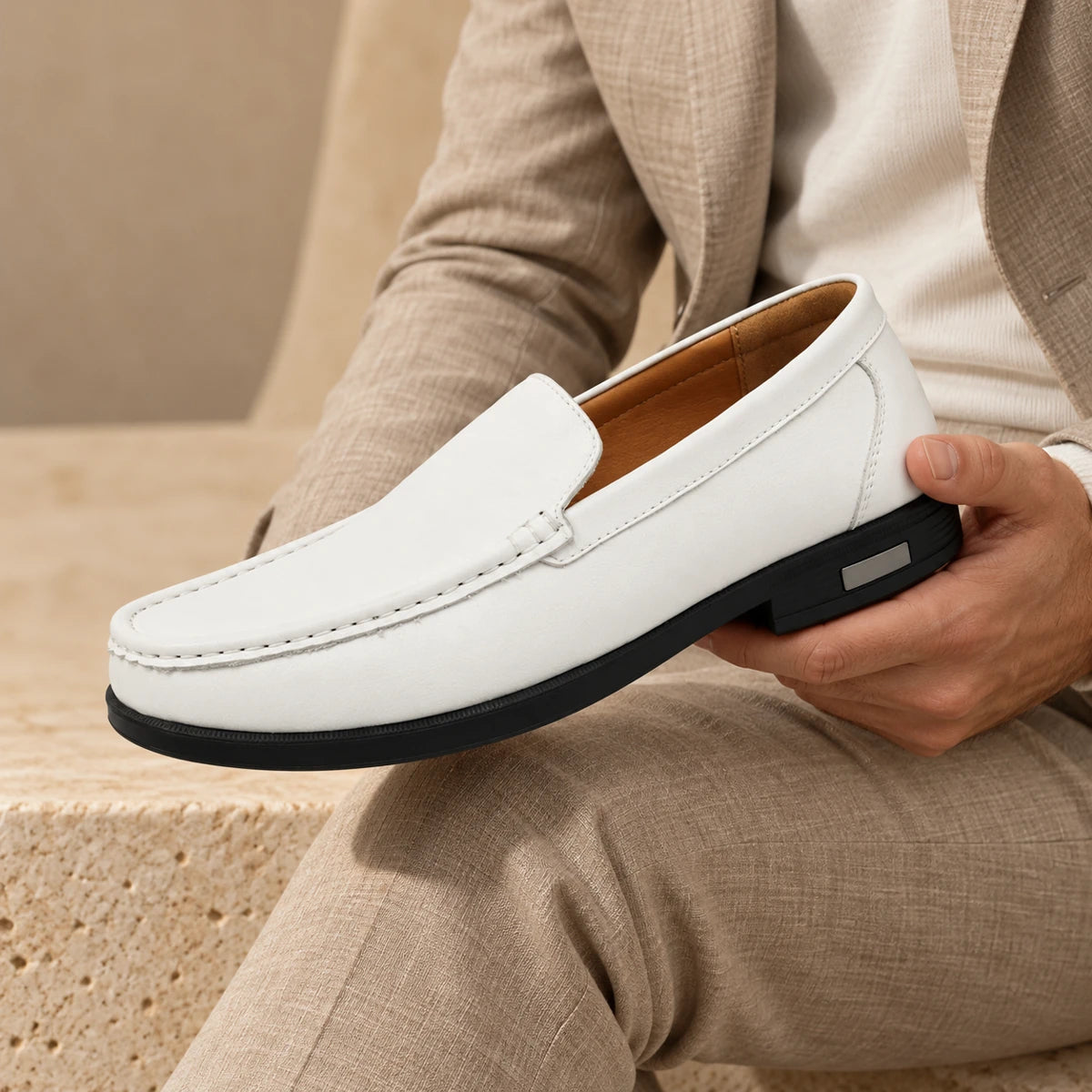 Leather Loafers | Julian White handheld