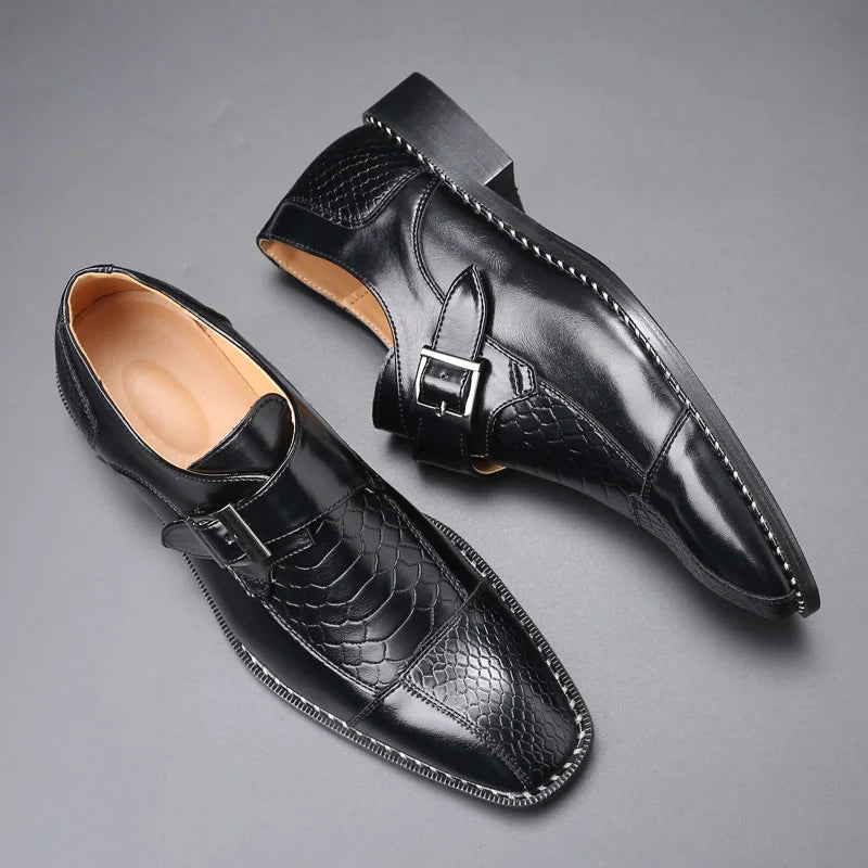 Wesley Buckle Leather Oxfords