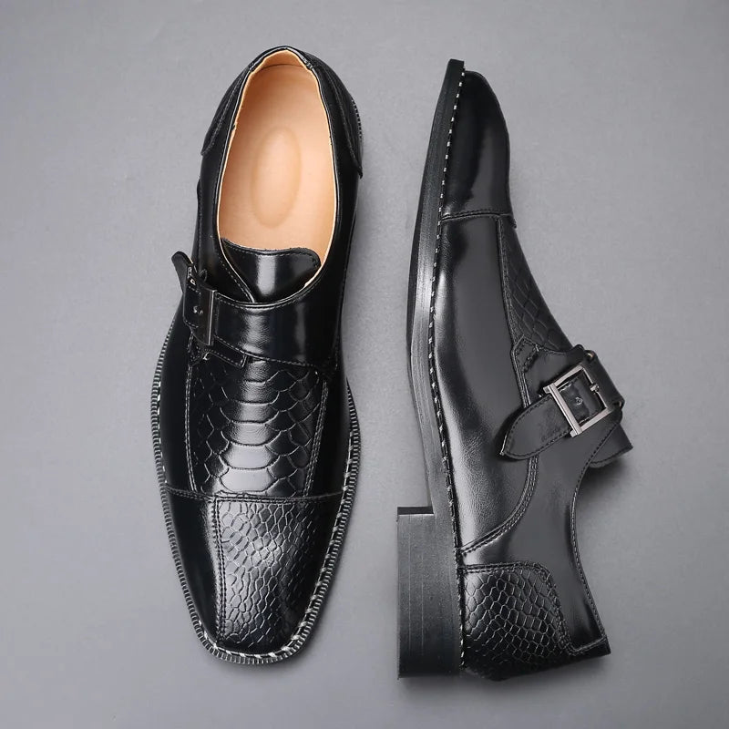 Wesley Buckle Leather Oxfords