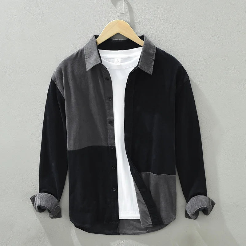 Luke Corduroy Patchwork Shirt