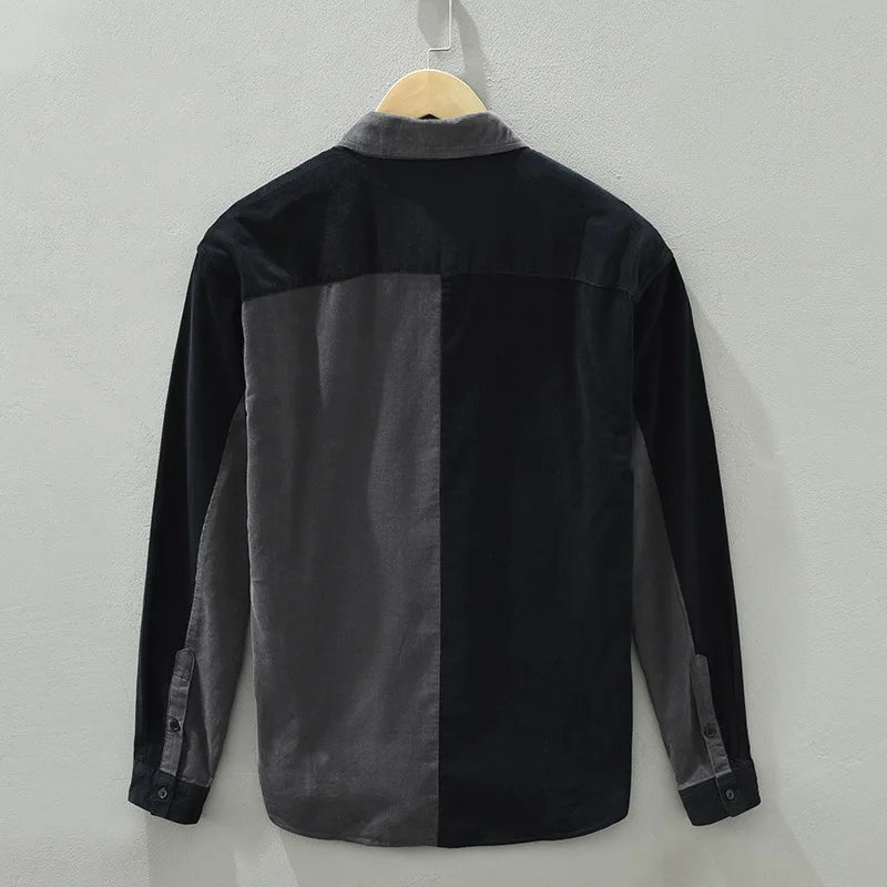 Luke Corduroy Patchwork Shirt