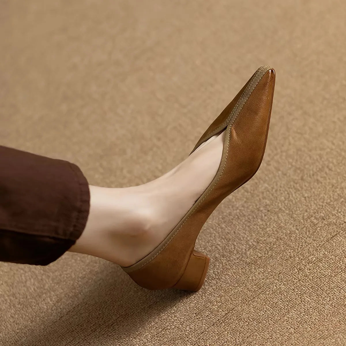 Margaret Genuine Leather Pumps