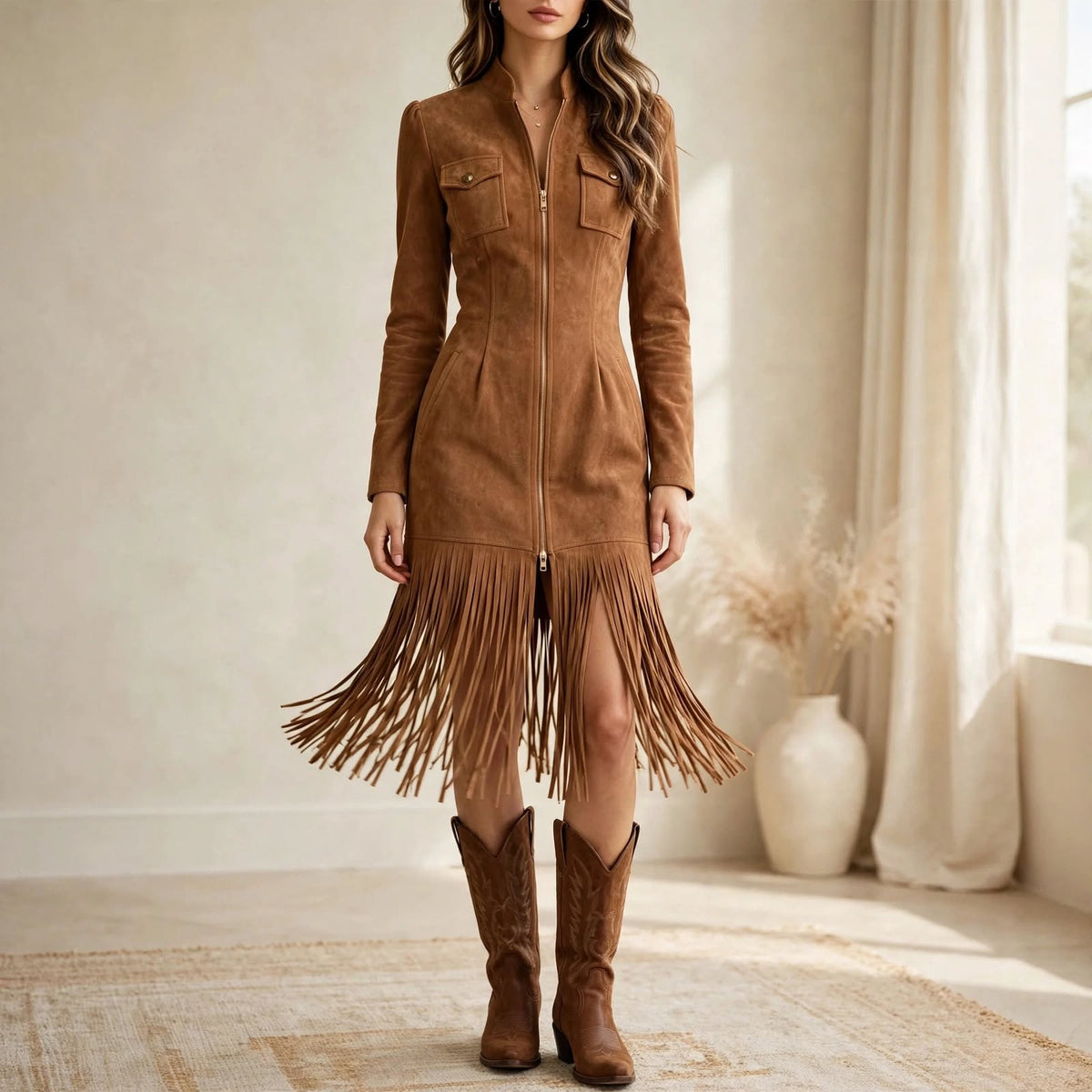 Presley Fringe Midi Dress