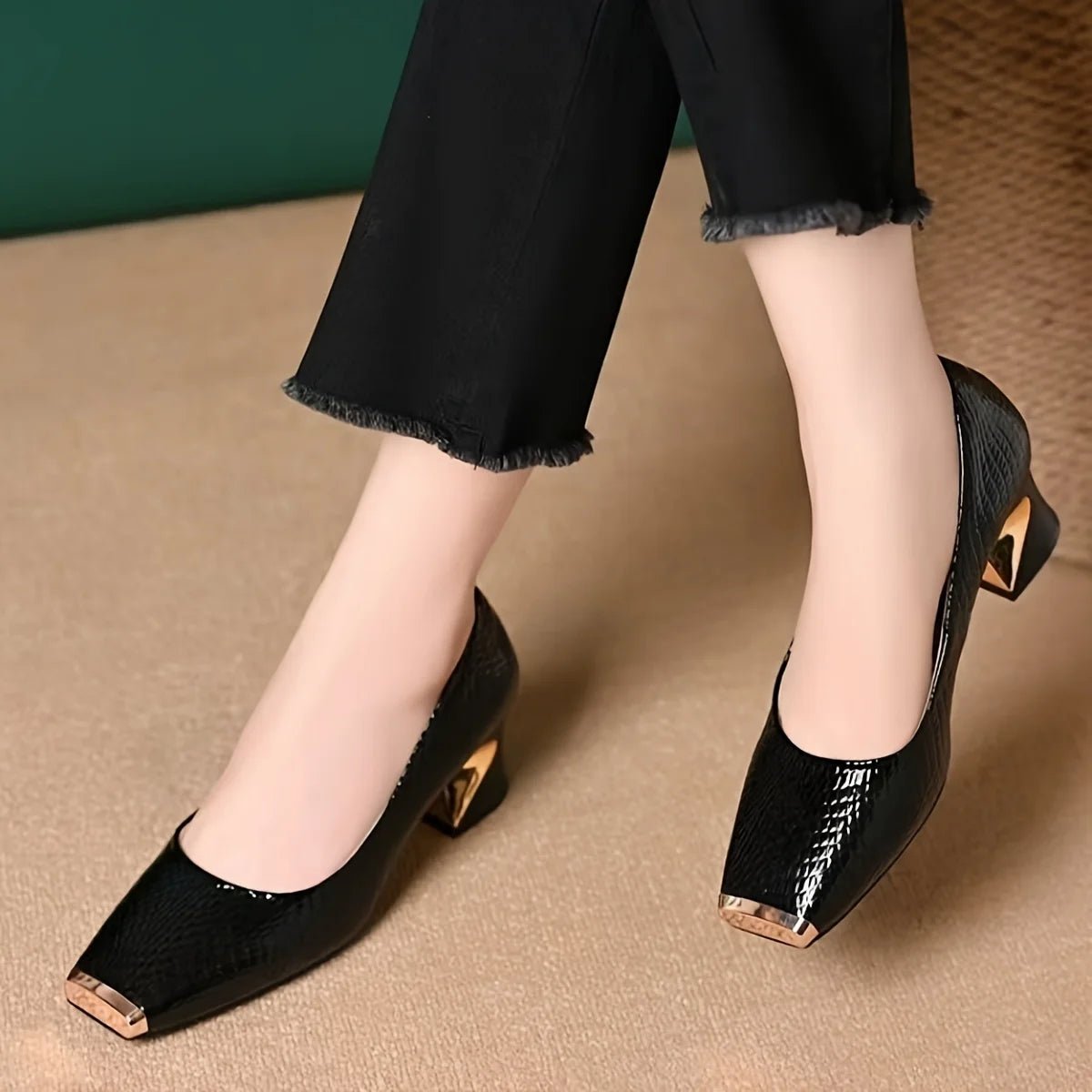 Camille Leather Heel Pumps