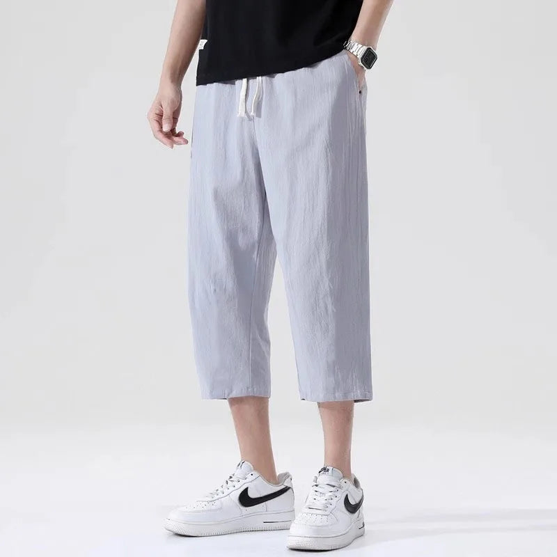 Raymond Linen Cropped Pants