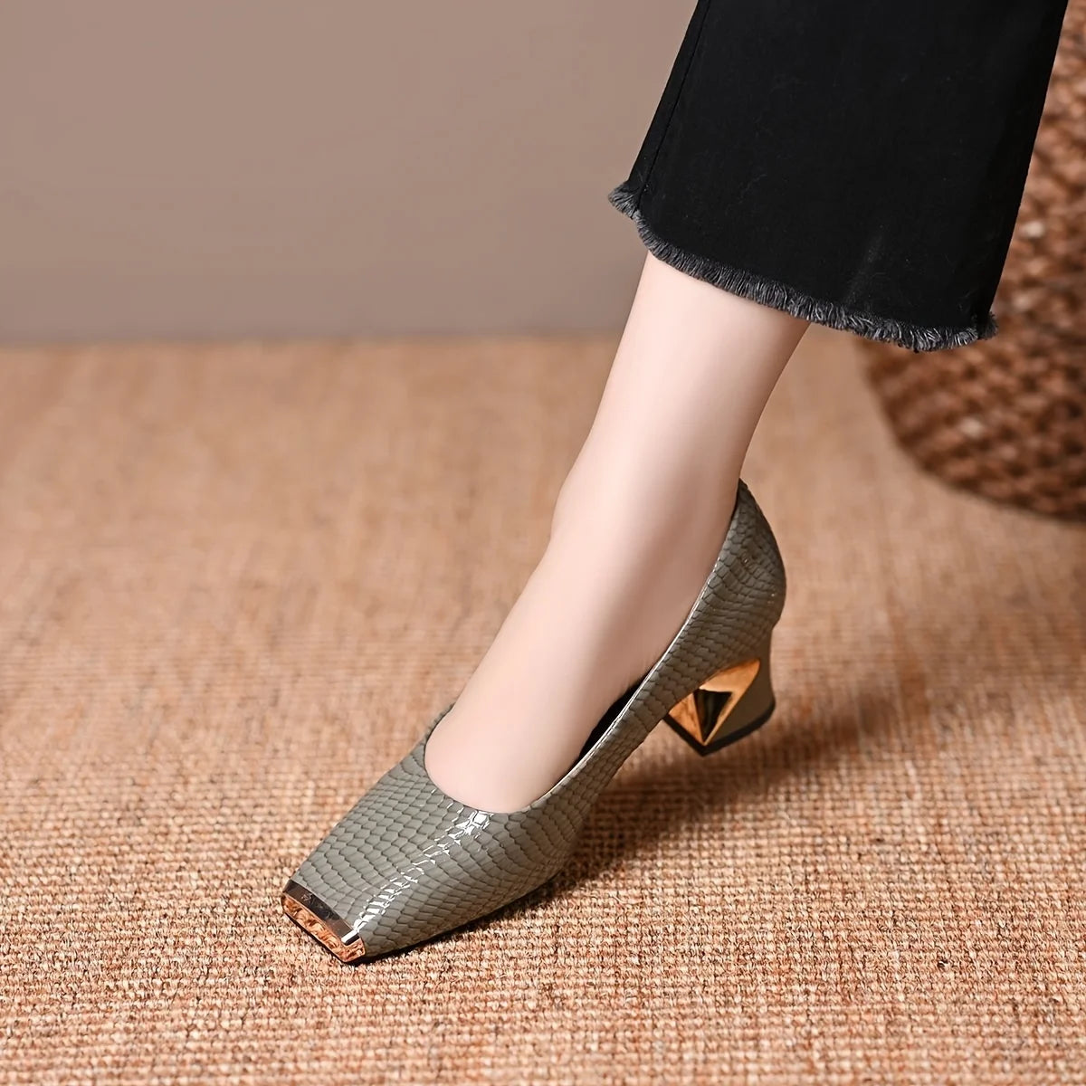 Camille Leather Heel Pumps