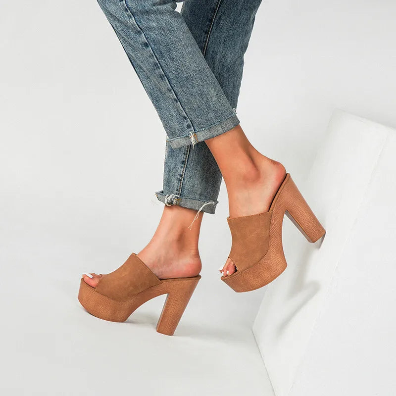 Sedona Platform Heel Mules