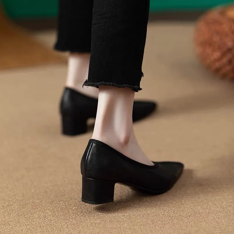 Margaret Genuine Leather Pumps