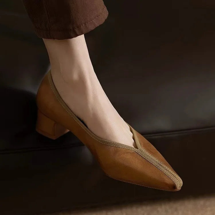 Margaret Genuine Leather Pumps