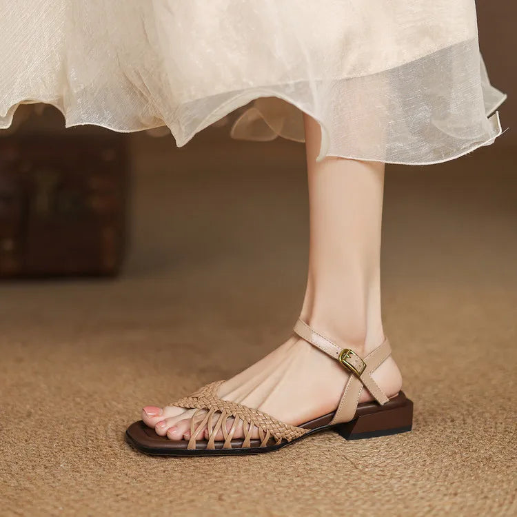 Leona Woven Heel Sandals