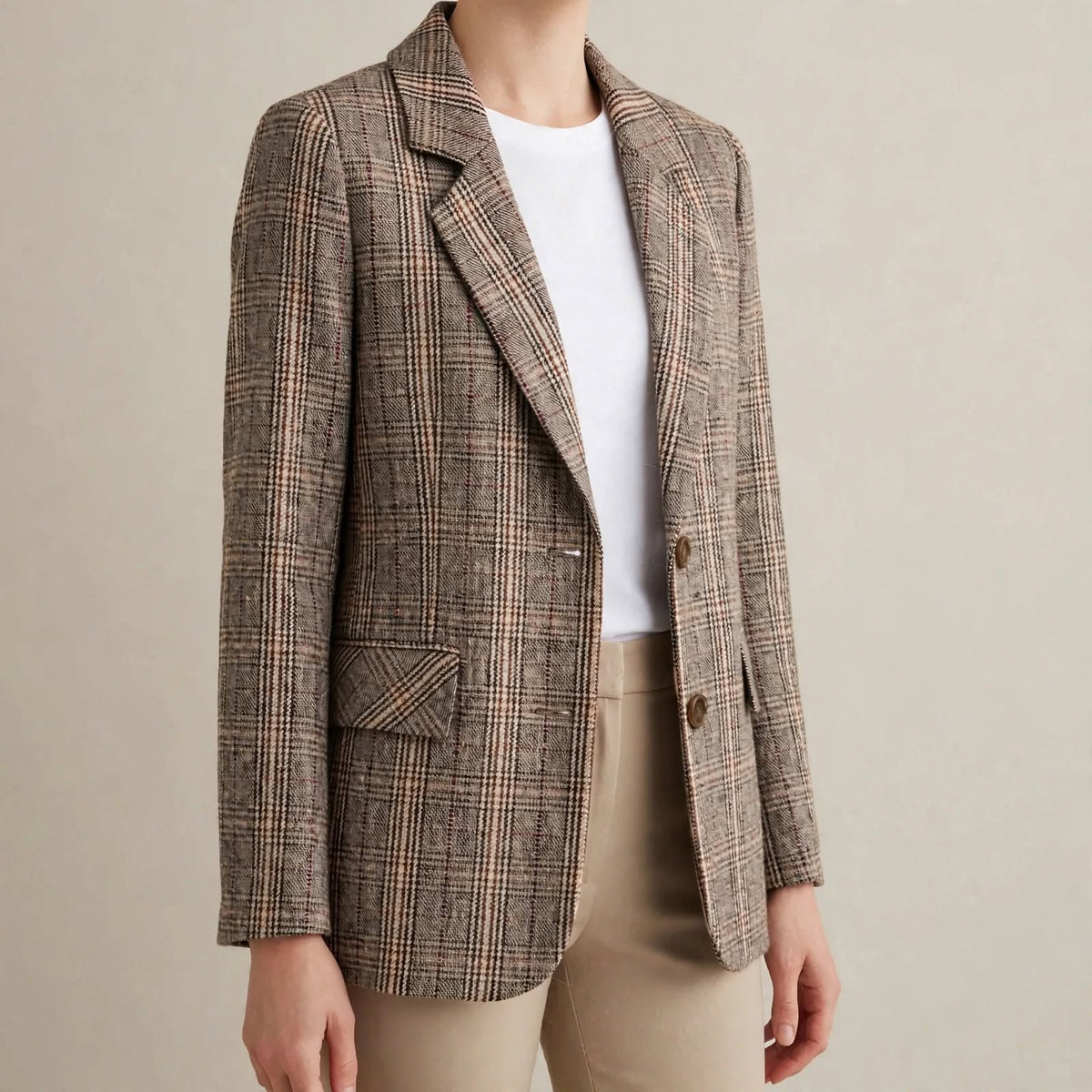 Meredith Plaid Blazer Jacket