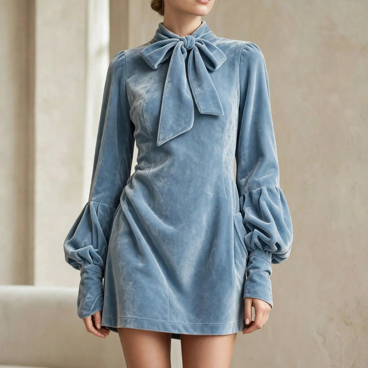 Monroe Suede Bow Dress