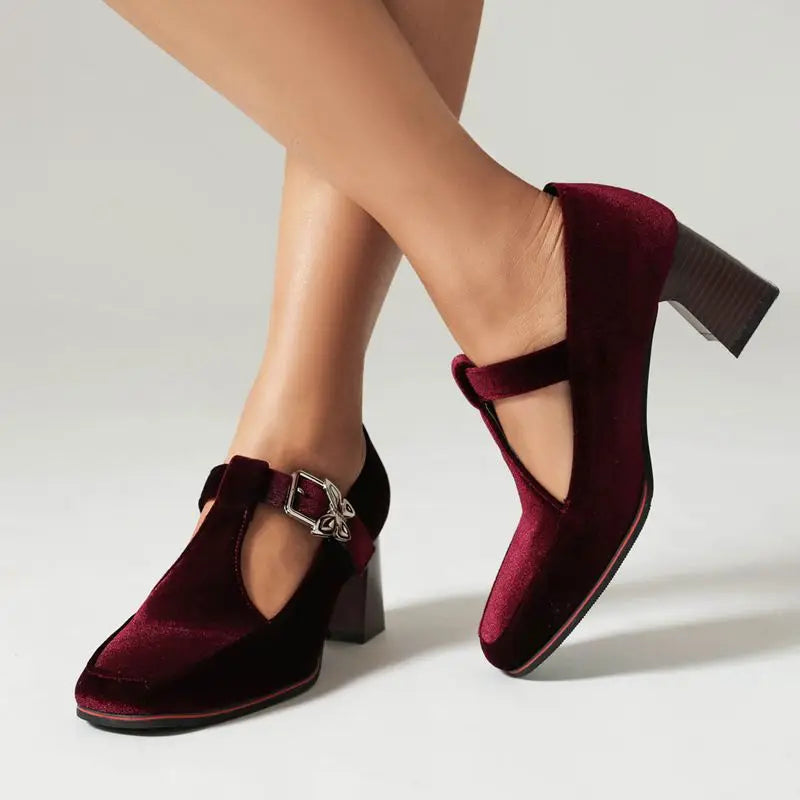 Sabrina Velvet Heels