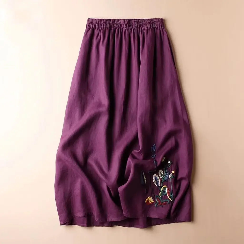 Yanina Linen Skirt