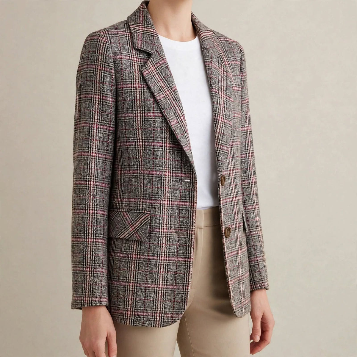 Meredith Plaid Blazer Jacket