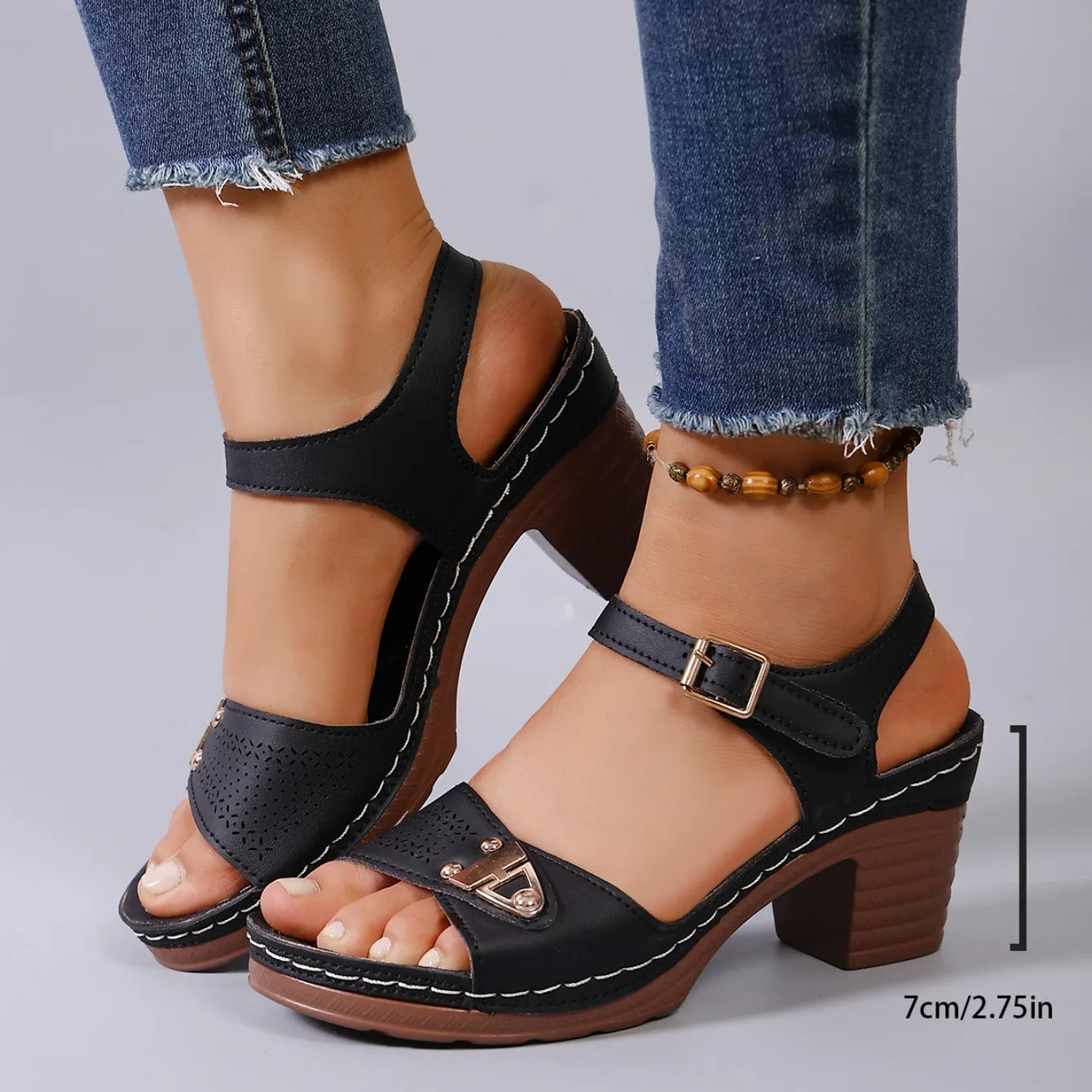 Nera Block Heel Wedges