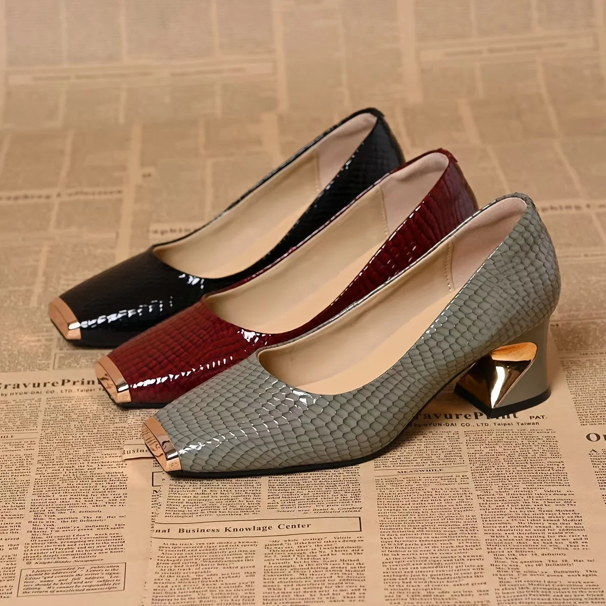 Camille Leather Heel Pumps