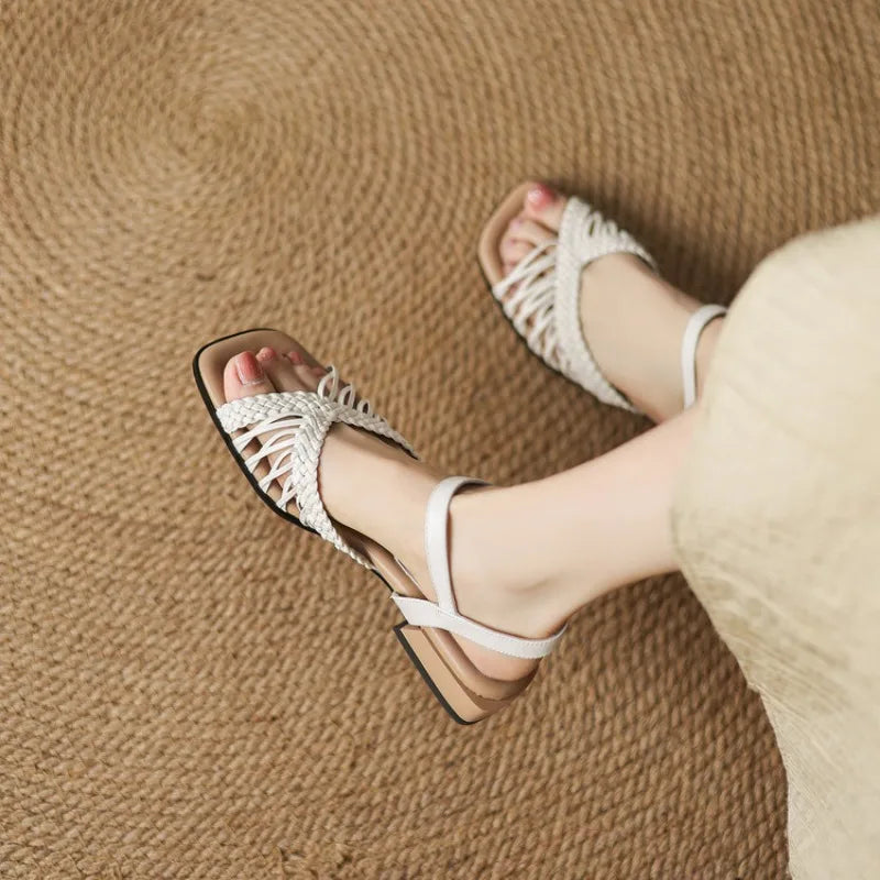 Leona Woven Heel Sandals