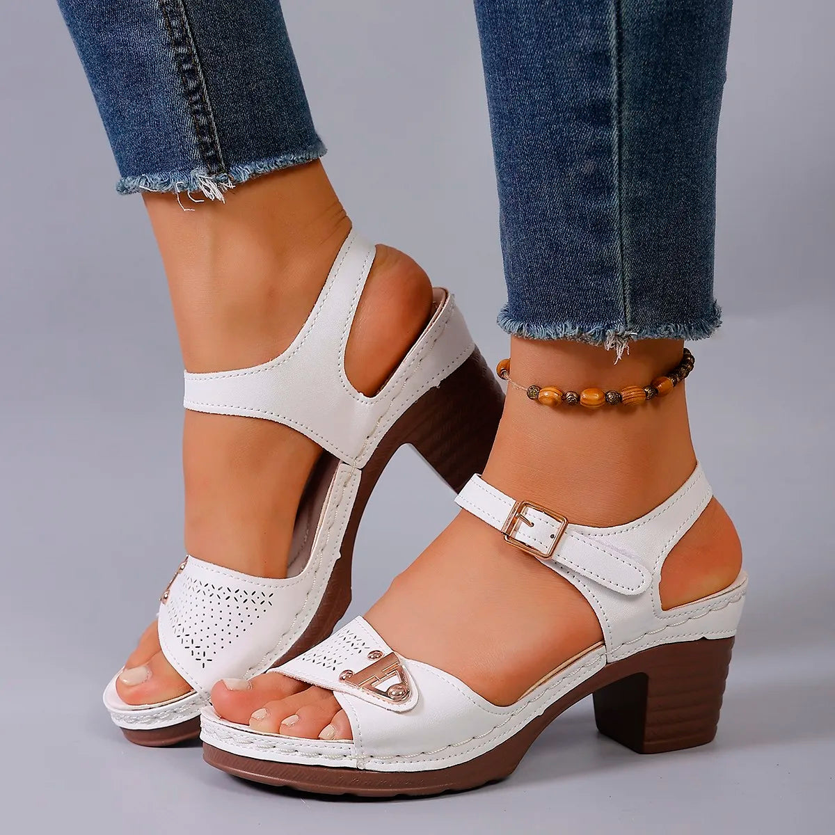 Nera Block Heel Wedges