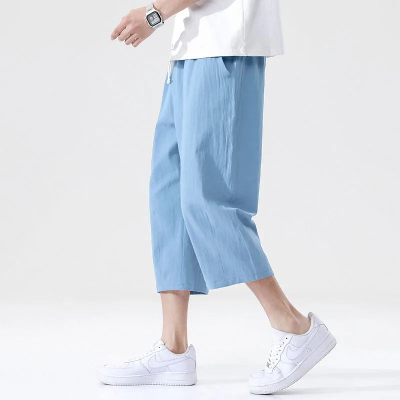 Raymond Linen Cropped Pants
